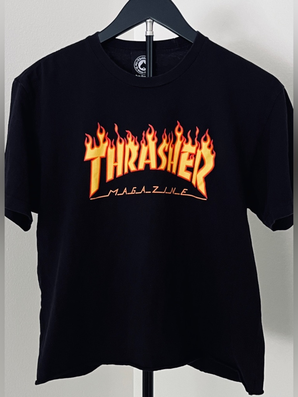 🛹 Thrasher Black Logo Tee | Sk8r Girl Chic | Medium